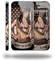 Ready For Action Pin Up Girl - Decal Style Vinyl Skin (fits Apple Original iPhone 5, NOT the iPhone 5C or 5S)