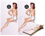 Cornhole Game Board Vinyl Skin Wrap Kit - Bunny Pin Up Girl fits 24x48 game boards (GAMEBOARDS NOT INCLUDED)