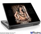 Laptop Skin (Small) - Ready For Action Pin Up Girl