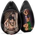 Skin Decal Wrap 2 Pack compatible with Suorin Drop Ready For Action Pin Up Girl VAPE NOT INCLUDED