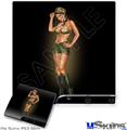 Decal Skin compatible with Sony PS3 Slim Army Pin Up Girl