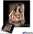 Decal Skin compatible with Sony PS3 Slim Ready For Action Pin Up Girl