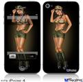 iPhone 4 Decal Style Vinyl Skin - Army Pin Up Girl (DOES NOT fit newer iPhone 4S)