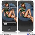 iPhone 4 Decal Style Vinyl Skin - Bomber Pin Up Girl (DOES NOT fit newer iPhone 4S)