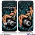 iPhone 4 Decal Style Vinyl Skin - Eight Ball Pin Up Girl (DOES NOT fit newer iPhone 4S)