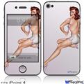 iPhone 4 Decal Style Vinyl Skin - Bunny Pin Up Girl (DOES NOT fit newer iPhone 4S)