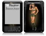 Army Pin Up Girl - Decal Style Skin fits Amazon Kindle 3 Keyboard (with 6 inch display)
