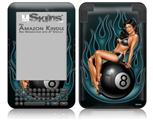 Eight Ball Pin Up Girl - Decal Style Skin fits Amazon Kindle 3 Keyboard (with 6 inch display)