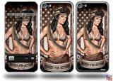 Ready For Action Pin Up Girl Decal Style Vinyl Skin - fits Apple iPod Touch 5G (IPOD NOT INCLUDED)