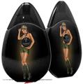 Skin Decal Wrap 2 Pack compatible with Suorin Drop Army Pin Up Girl VAPE NOT INCLUDED
