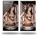 Ready For Action Pin Up Girl - Decal Style Skin (fits Nokia Lumia 928)