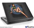 Laptop Skin (Small) - Bomber Pin Up Girl