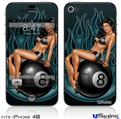 iPhone 4S Decal Style Vinyl Skin - Eight Ball Pin Up Girl