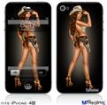 iPhone 4S Decal Style Vinyl Skin - Patty Pin Up Girl