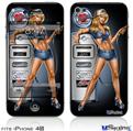 iPhone 4S Decal Style Vinyl Skin - Filler Up Pin Up Girl