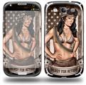 Ready For Action Pin Up Girl - Decal Style Skin (fits Samsung Galaxy S III S3)