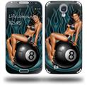 Eight Ball Pin Up Girl - Decal Style Skin (fits Samsung Galaxy S IV S4)